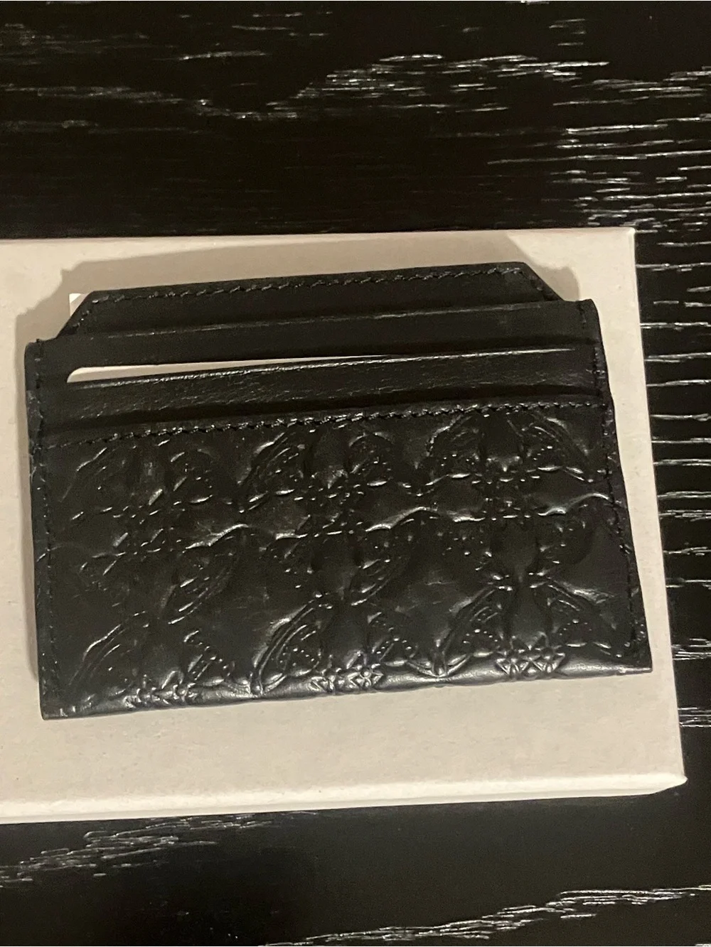 Vivienne Westwood Black Embossed Orb Card Holder